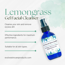 Load image into Gallery viewer, Lemongrass Gel Facial Cleanser – Refreshing Daily Cleanser for All Skin Types